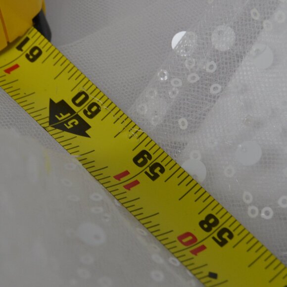 Prom Dress Ball Gown Quinceanera White Sparkly Sz 0 2 4 SEE MEASUREMENTS NWT - Picture 12 of 16